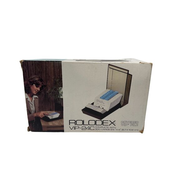 Vintage ROLODEX Corp. VIP 24C Contact Card Organizer File 100% Unused New in box - Picture 1 of 4